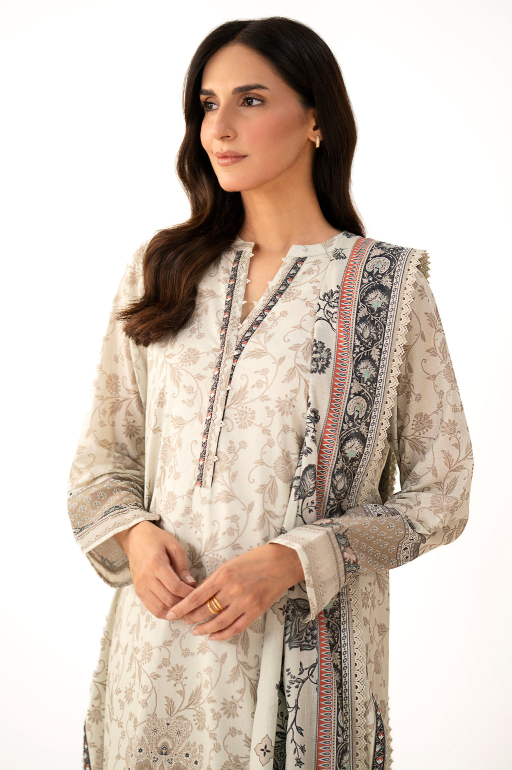 Unstitched 3 Piece Printed Lawn Suit