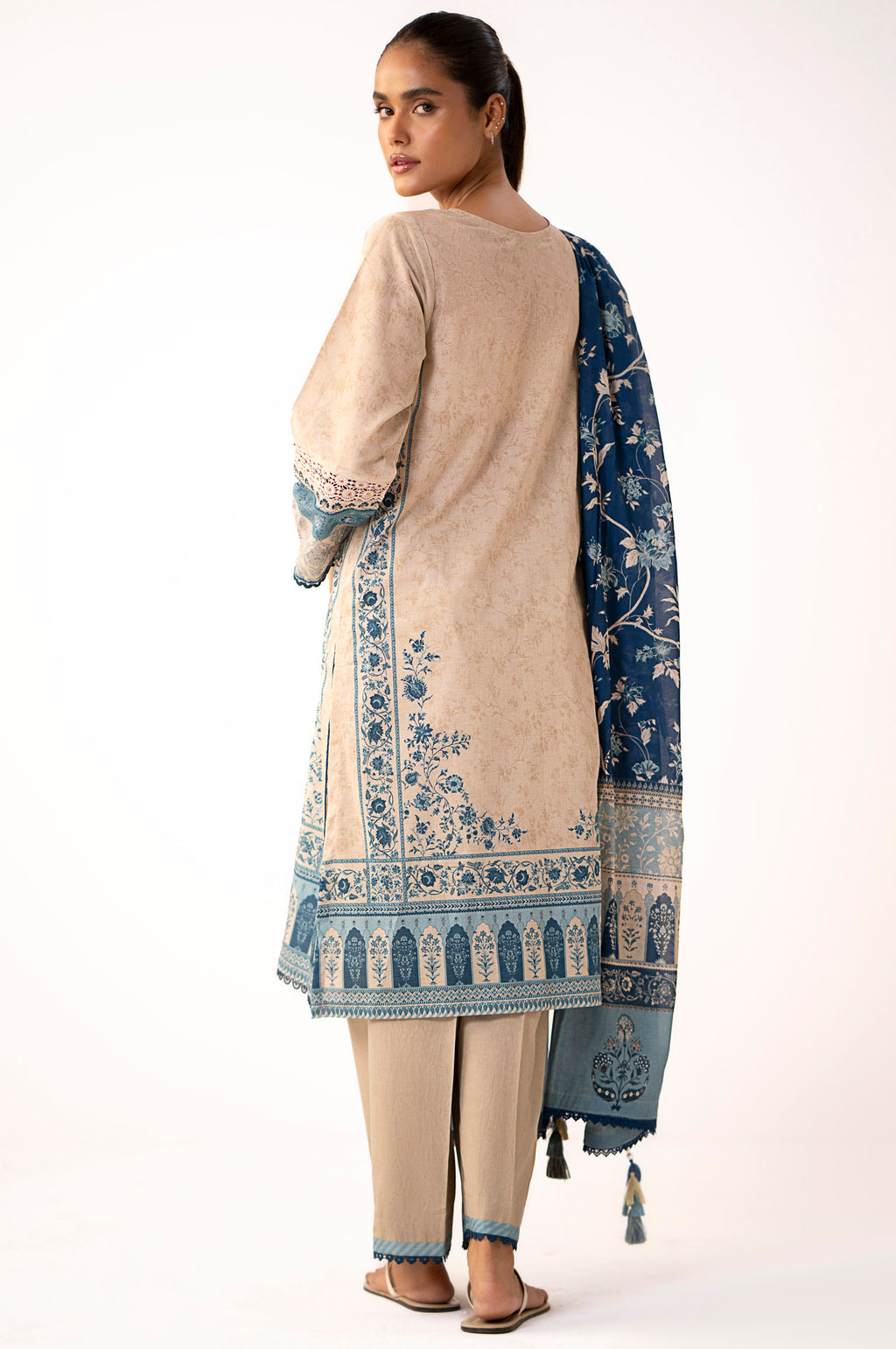 Unstitched 3 Piece Printed Lawn Suit