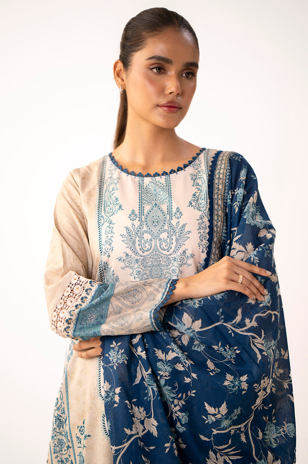 Unstitched 3 Piece Printed Lawn Suit