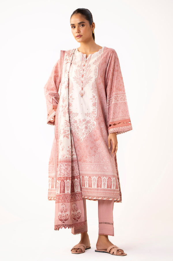 Unstitched 3 Piece Printed Lawn Suit