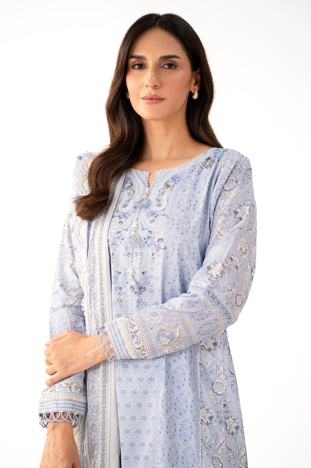 Unstitched 3 Piece Printed Lawn Suit