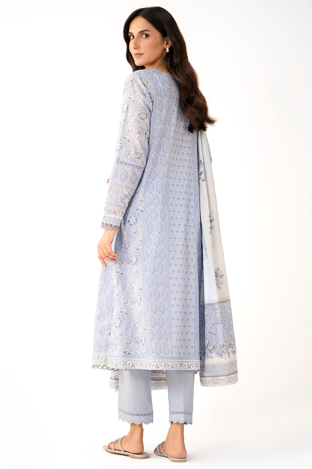 Unstitched 3 Piece Printed Lawn Suit