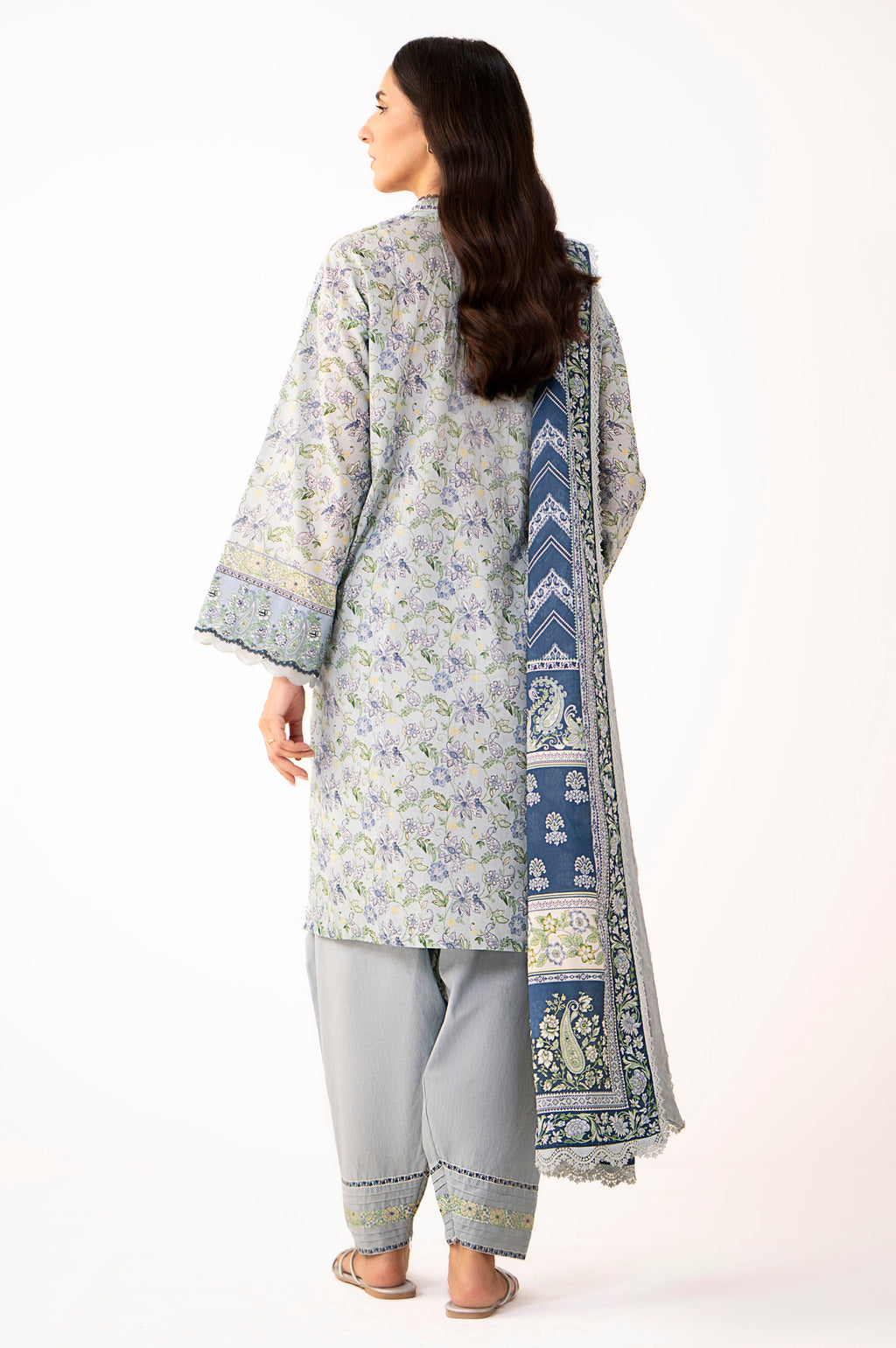 Unstitched 3 Piece Printed Lawn Suit