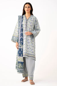 Unstitched 3 Piece Printed Lawn Suit