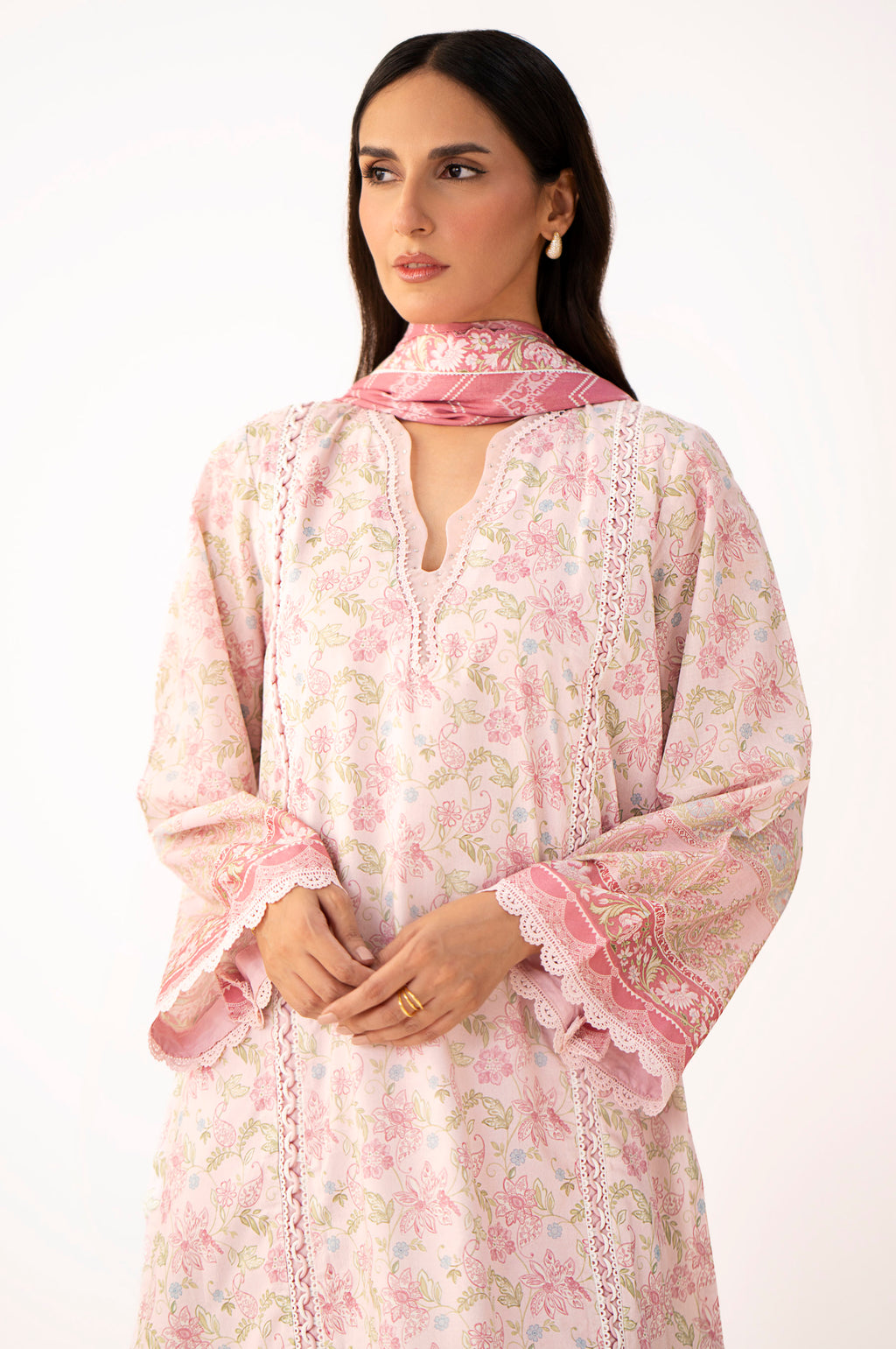 Unstitched 3 Piece Printed Lawn Suit