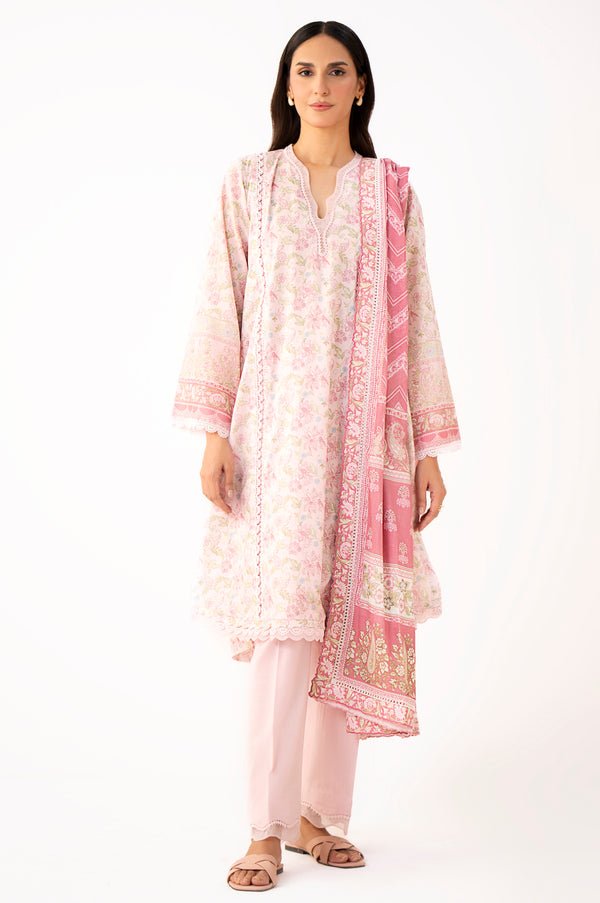 Unstitched 3 Piece Printed Lawn Suit