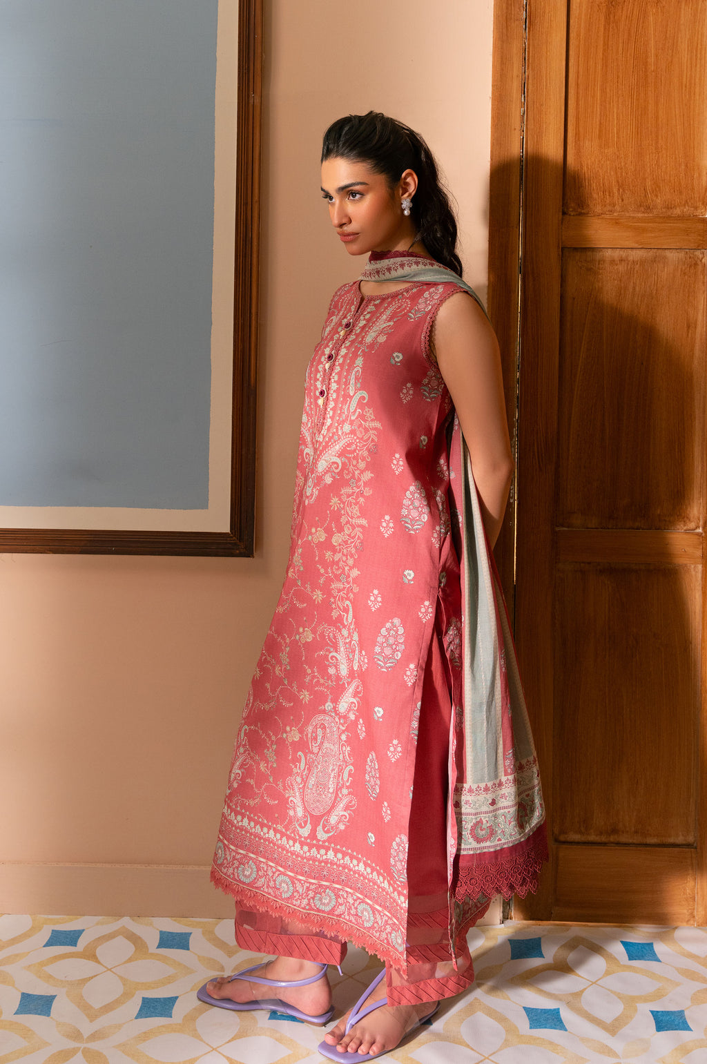 Unstitched 3 Piece Printed Lawn Suit