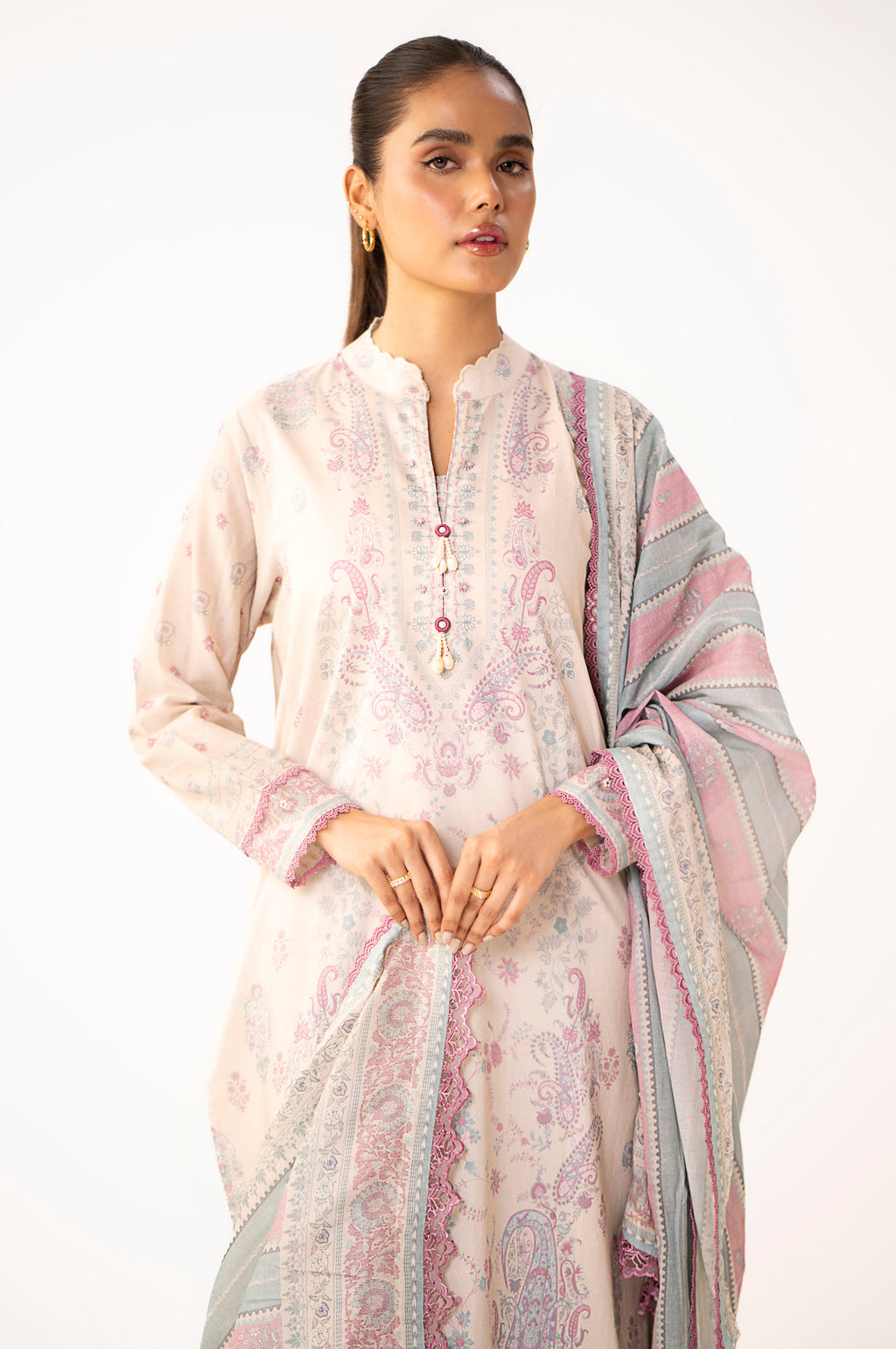 Unstitched 3 Piece Printed Lawn Suit