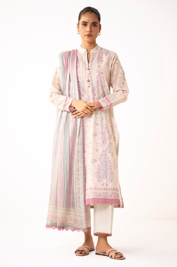 Unstitched 3 Piece Printed Lawn Suit