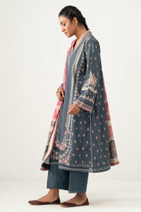 Unstitched 3 Piece Printed Khaddar Suit