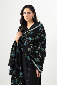 Unstitched 3 Piece Embroidered Khaddar Suit