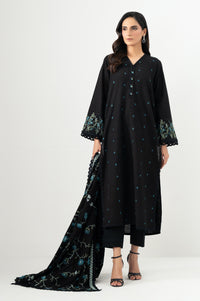 Unstitched 3 Piece Embroidered Khaddar Suit