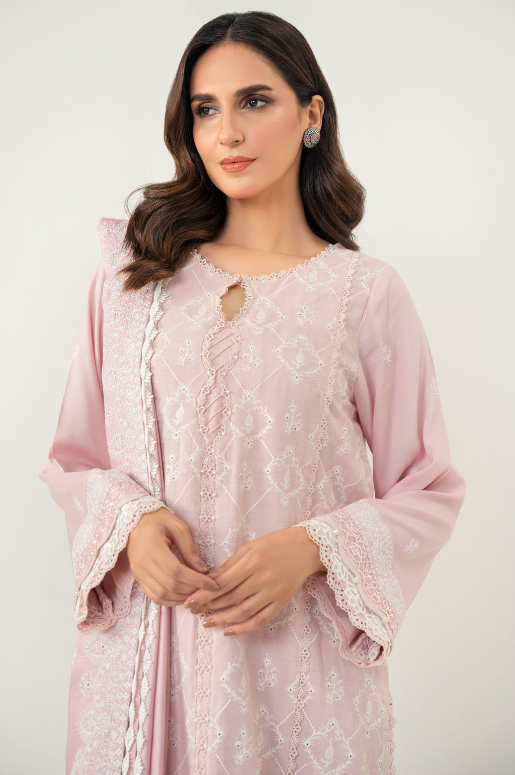 UNSTITCHED CHIKANKARI SUIT