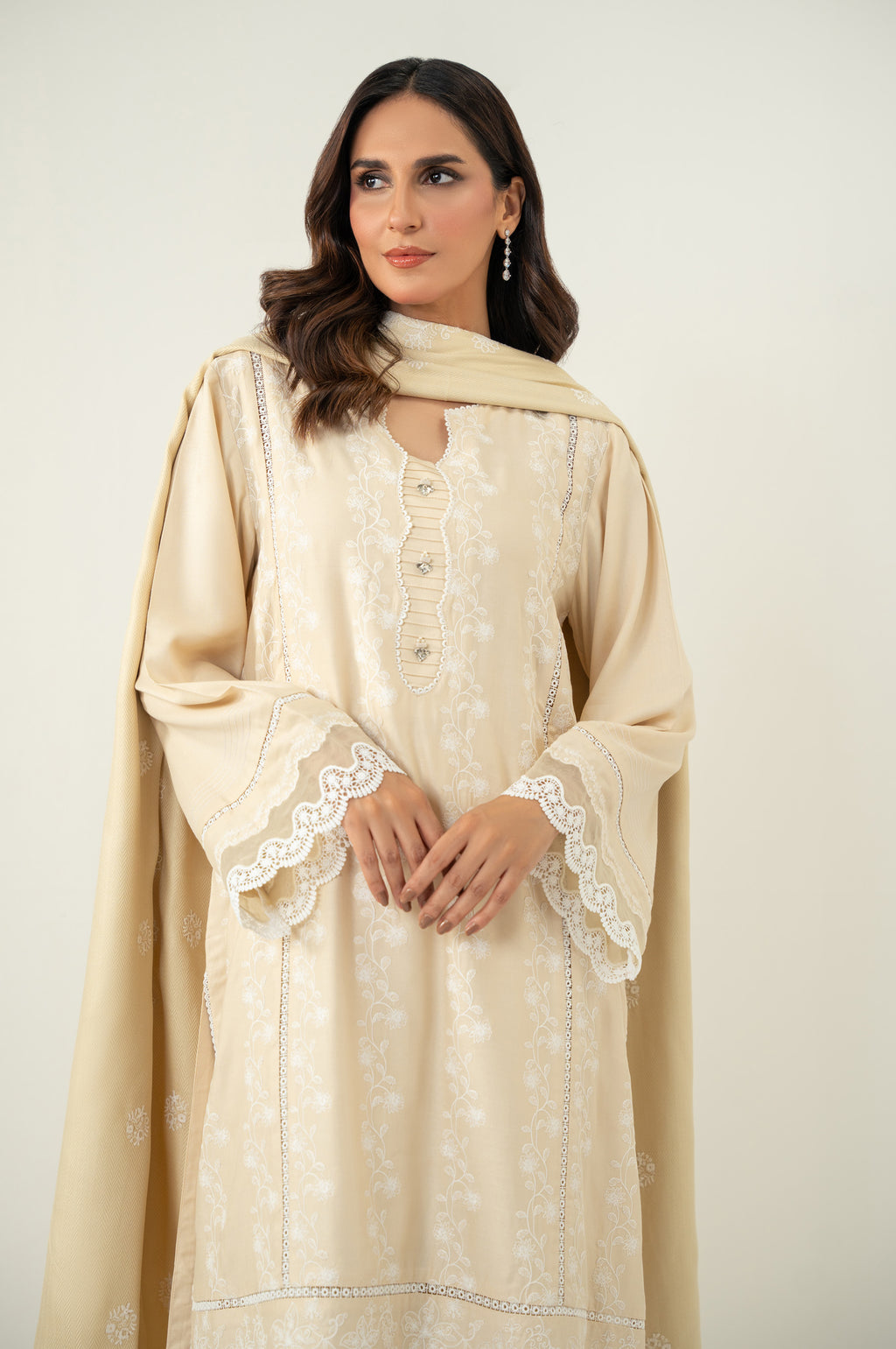 UNSTITCHED CHIKANKARI SUIT