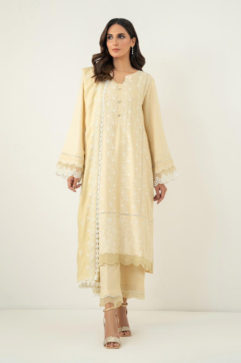 UNSTITCHED CHIKANKARI SUIT
