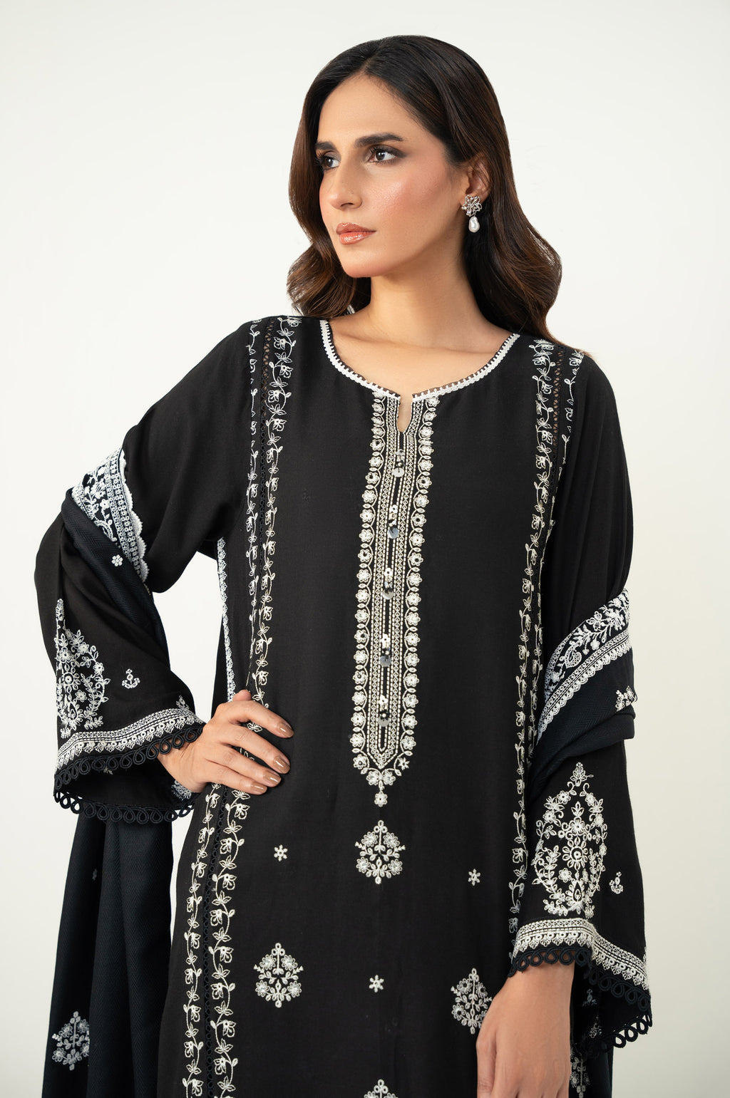 UNSTITCHED CHIKANKARI SUIT
