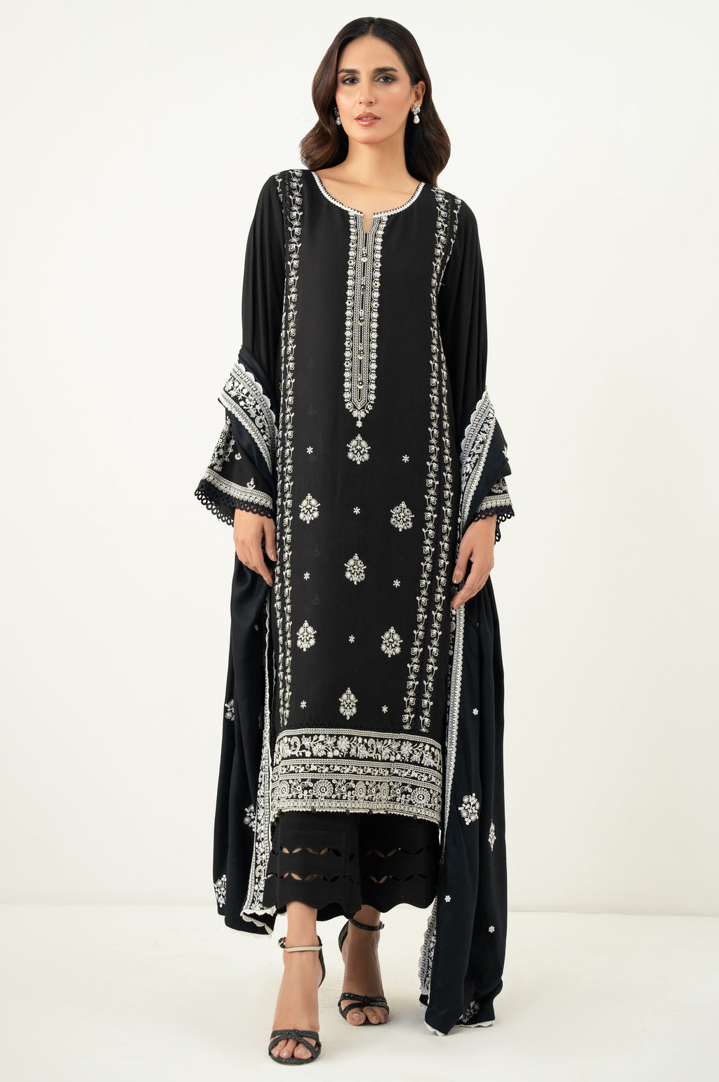 UNSTITCHED CHIKANKARI SUIT