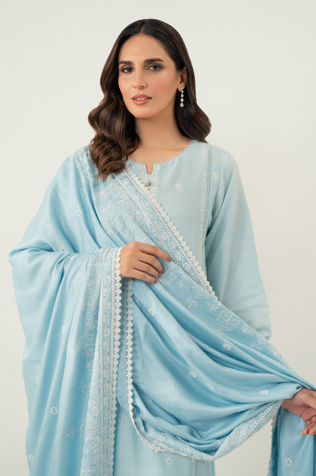 UNSTITCHED CHIKANKARI SUIT