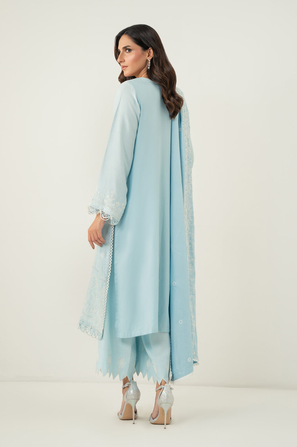 UNSTITCHED CHIKANKARI SUIT
