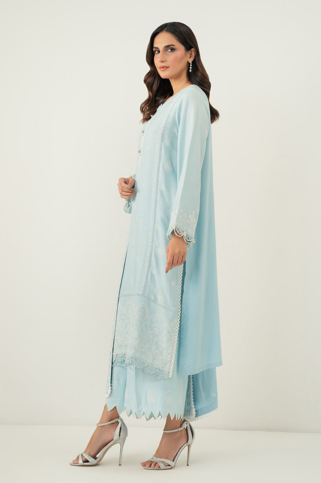 UNSTITCHED CHIKANKARI SUIT