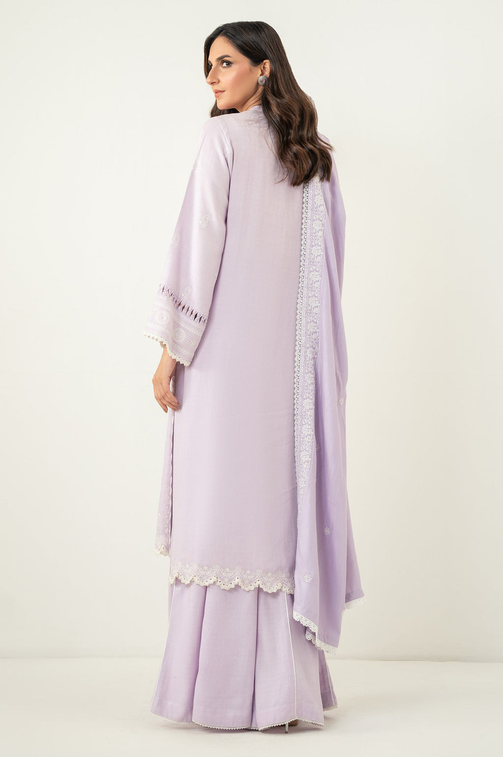 UNSTITCHED 3 PIECE CHIKANKARI SUIT