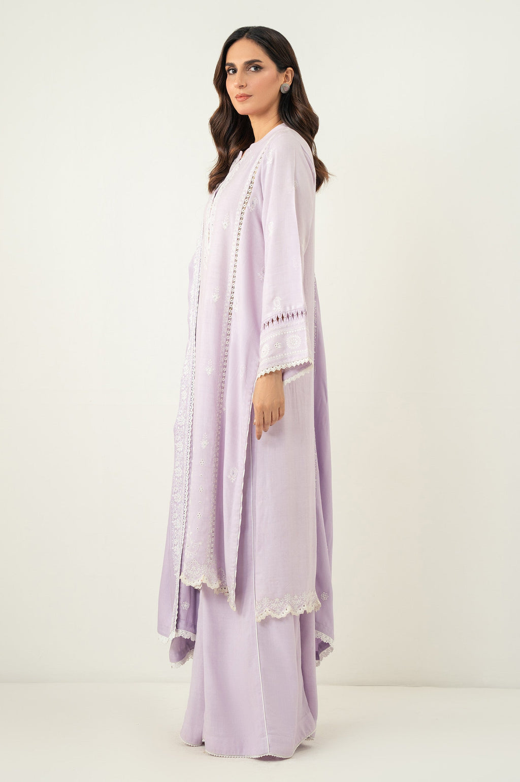 UNSTITCHED 3 PIECE CHIKANKARI SUIT