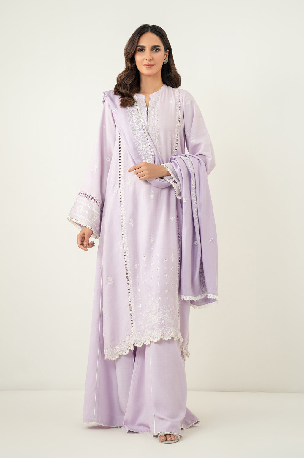 UNSTITCHED CHIKANKARI SUIT
