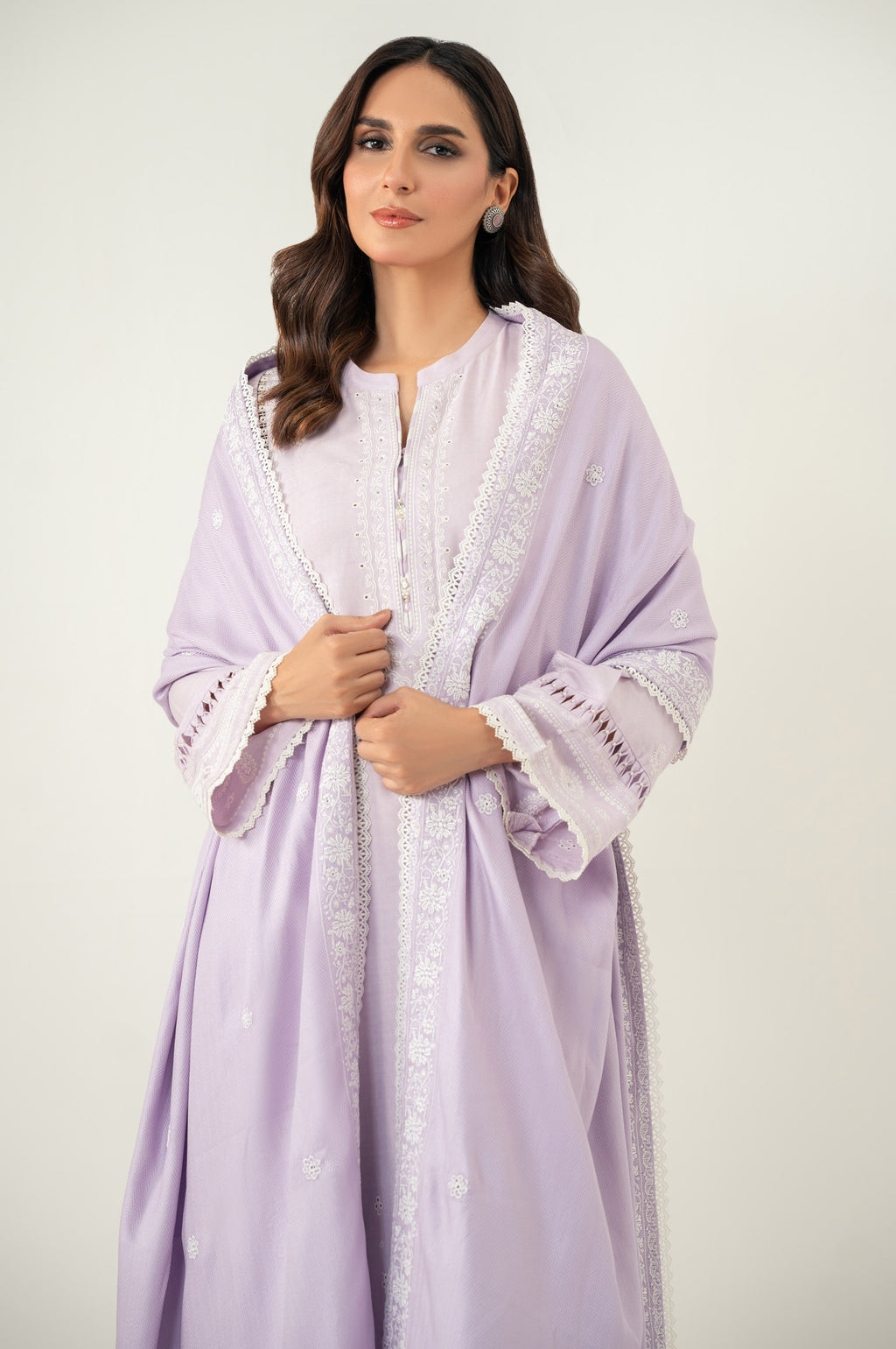 UNSTITCHED CHIKANKARI SUIT