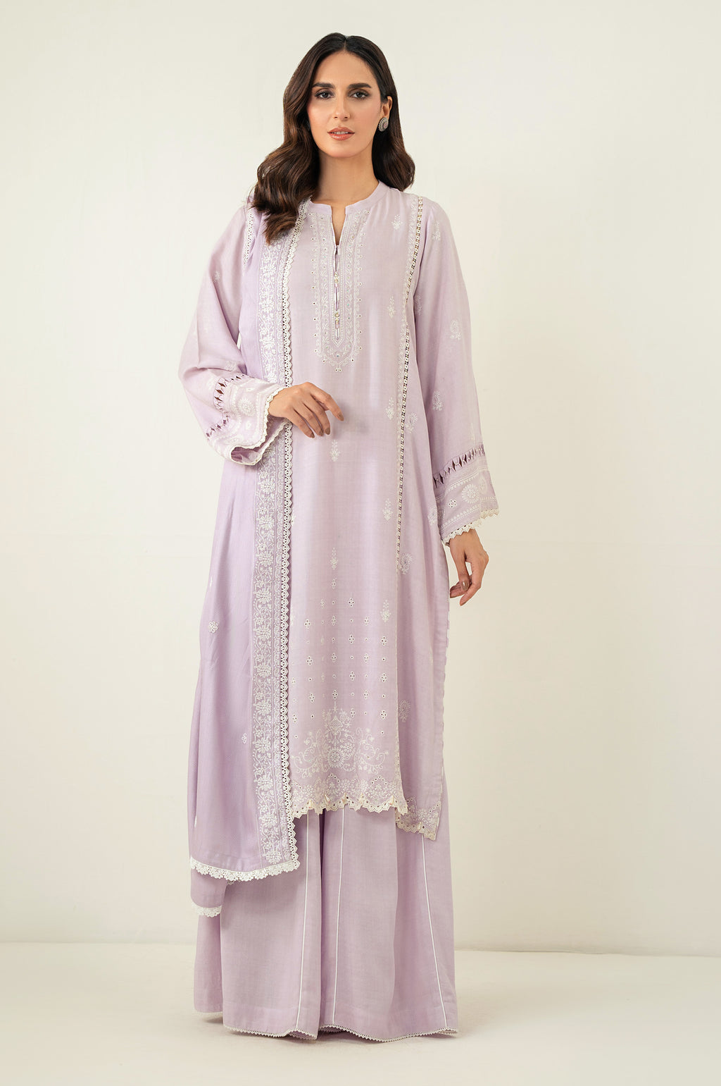 UNSTITCHED CHIKANKARI SUIT