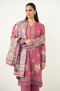 Unstitched 3 Piece Printed Cottel Suit