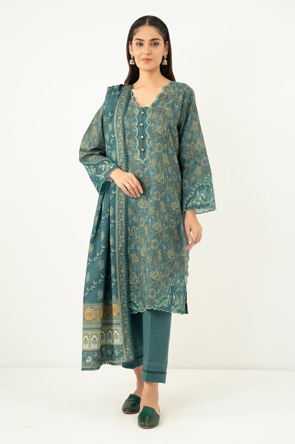 UNSTITCHED EMBROIDERED SUIT