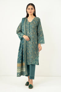 UNSTITCHED EMBROIDERED SUIT