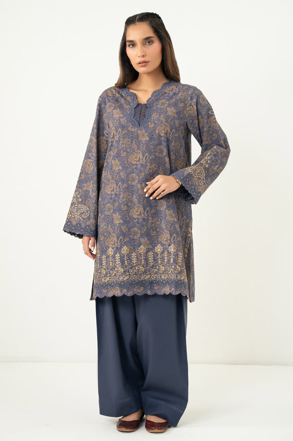 UNSTITCHED EMBROIDERED SUIT