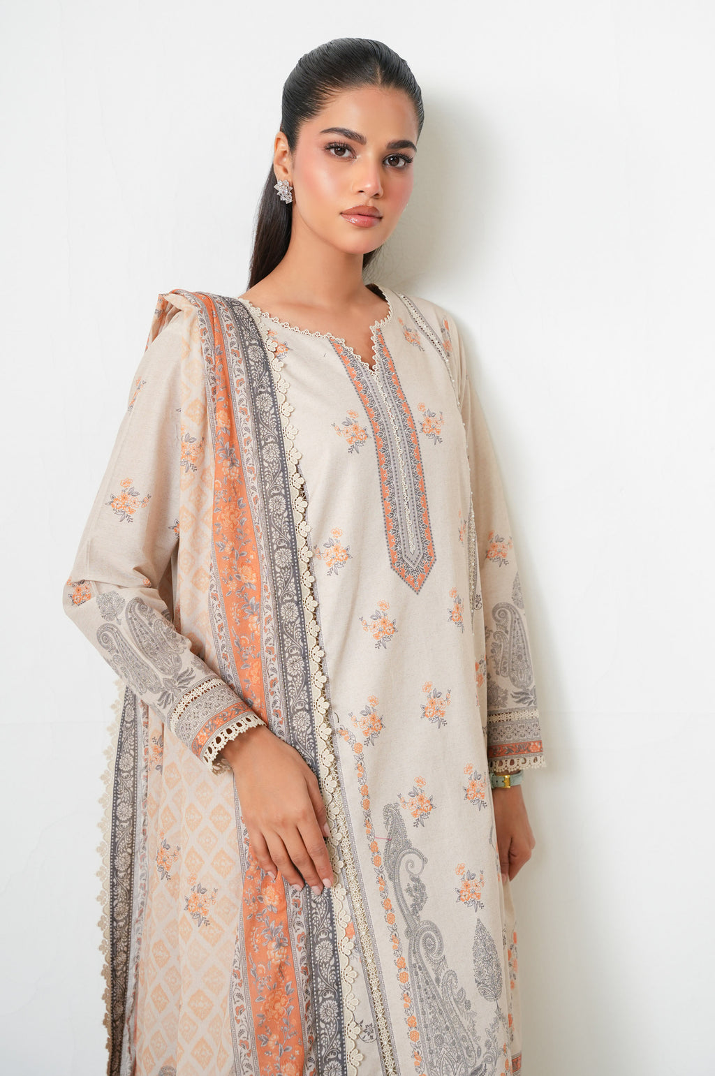 UNSTITCHED PRINTED LAWN SHIRT