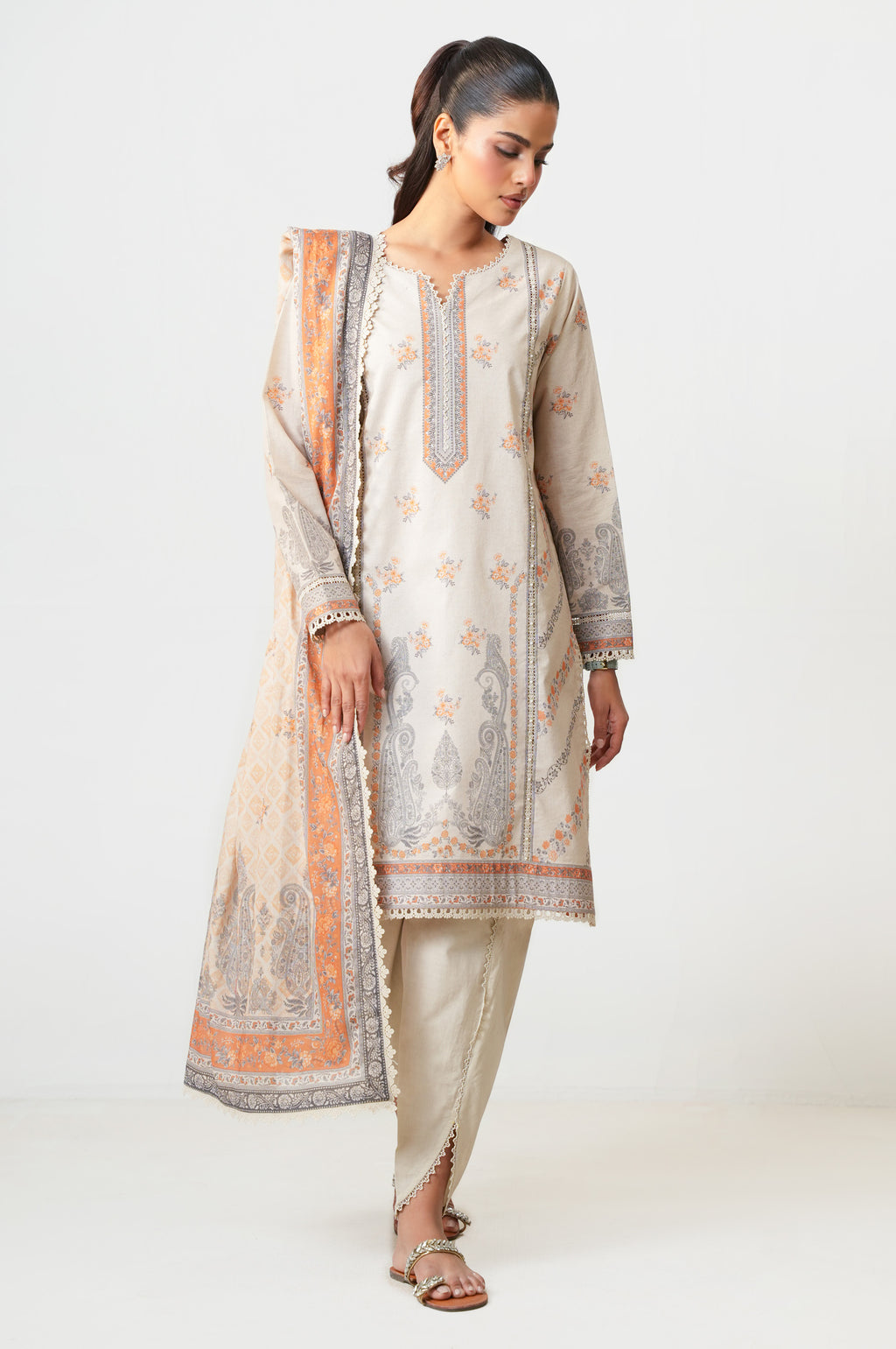 UNSTITCHED PRINTED LAWN SHIRT