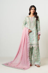 UNSTITCHED EMBROIDERED SUIT