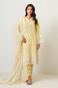 UNSTITCHED EMBROIDERED SUIT