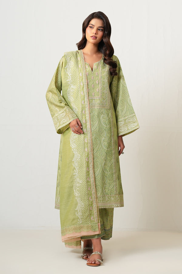 Unstitched 3 Piece Embroidered Luxury Lawn Suit