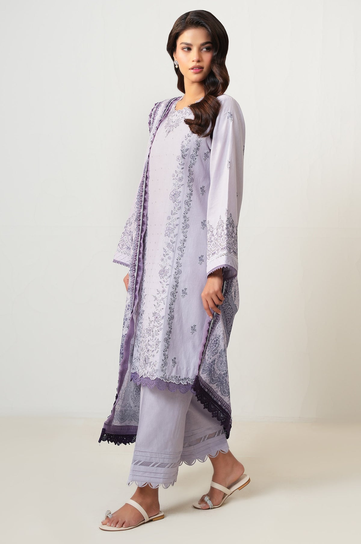 Unstitched 3 Piece Embroidered Lawn Suit