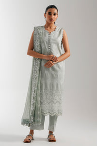 UNSTITCHED EMBROIDERED SUIT