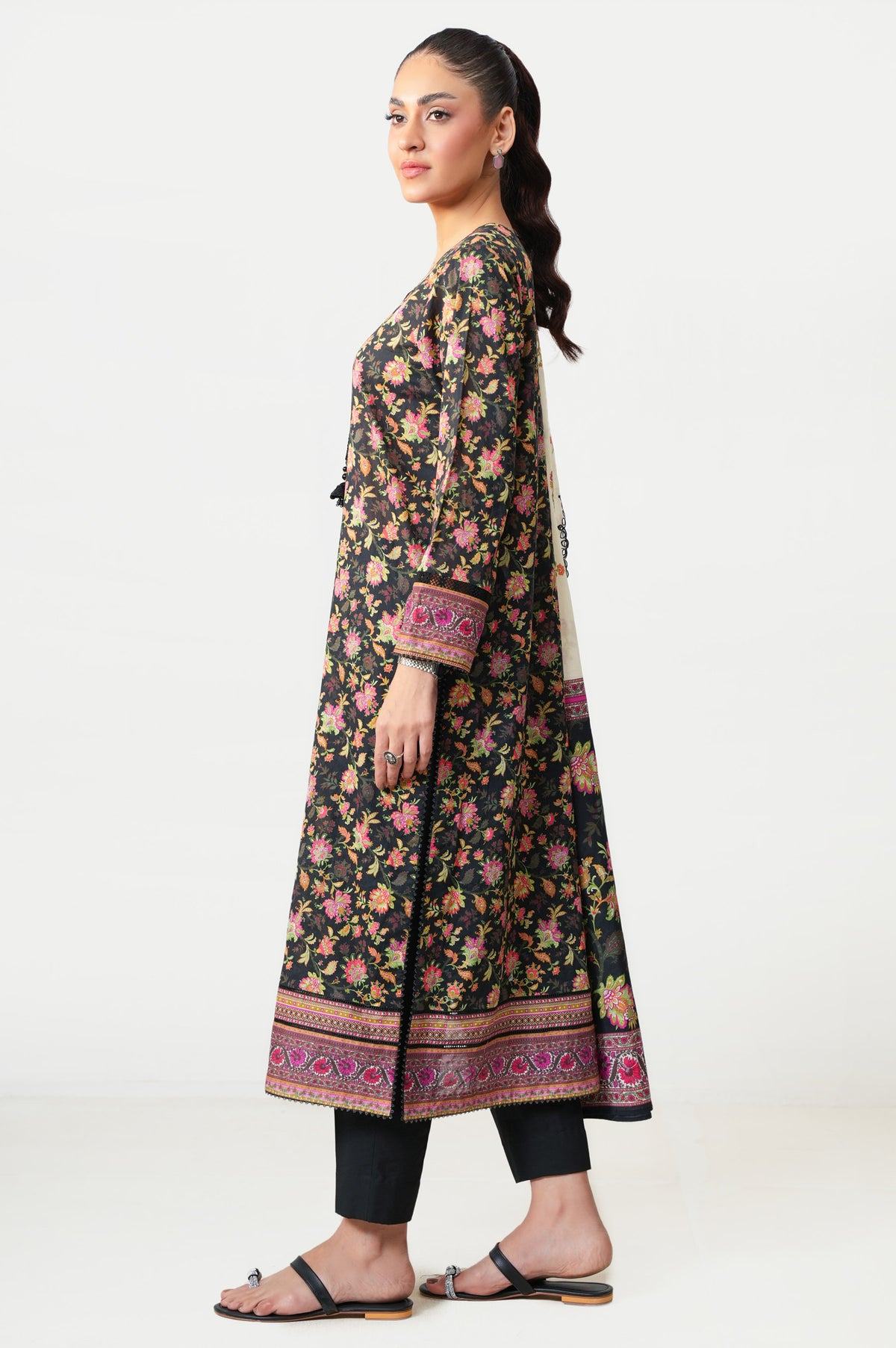 Unstitched 3 Piece Embroidered Lawn Suit