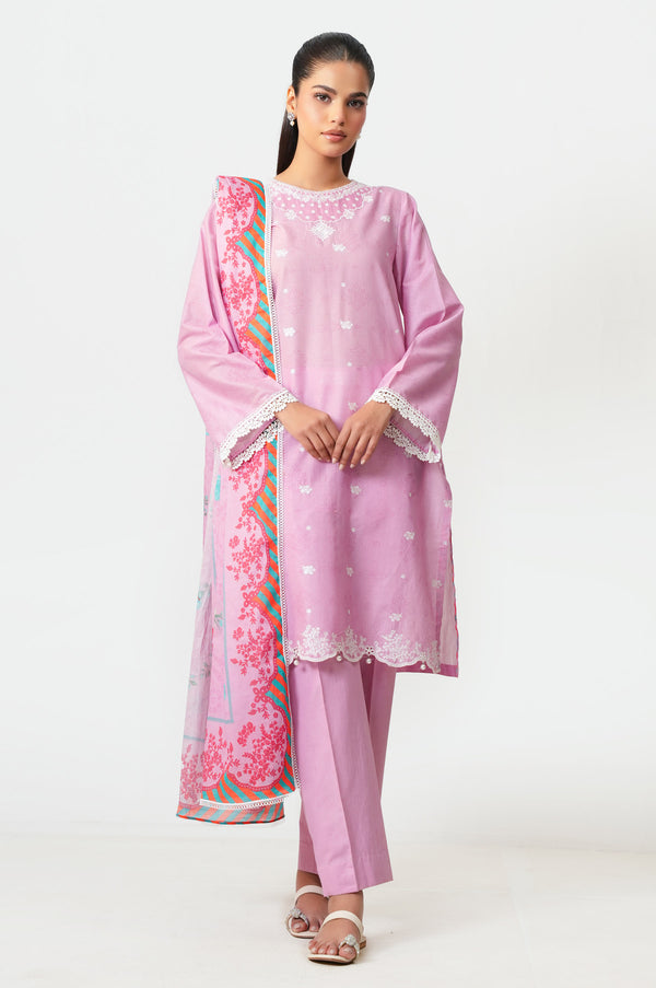 Unstitched 3 Piece Embroidered Lawn Suit