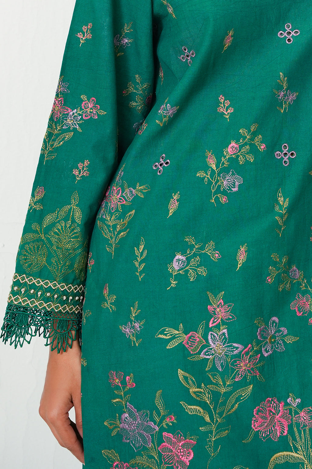 UNSTITCHED EMBROIDERED SUIT