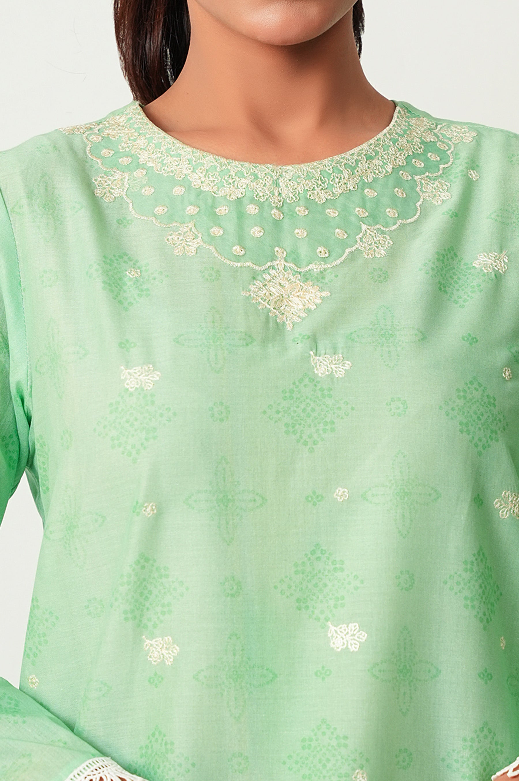 Unstitched 3 Piece Embroidered Lawn Suit