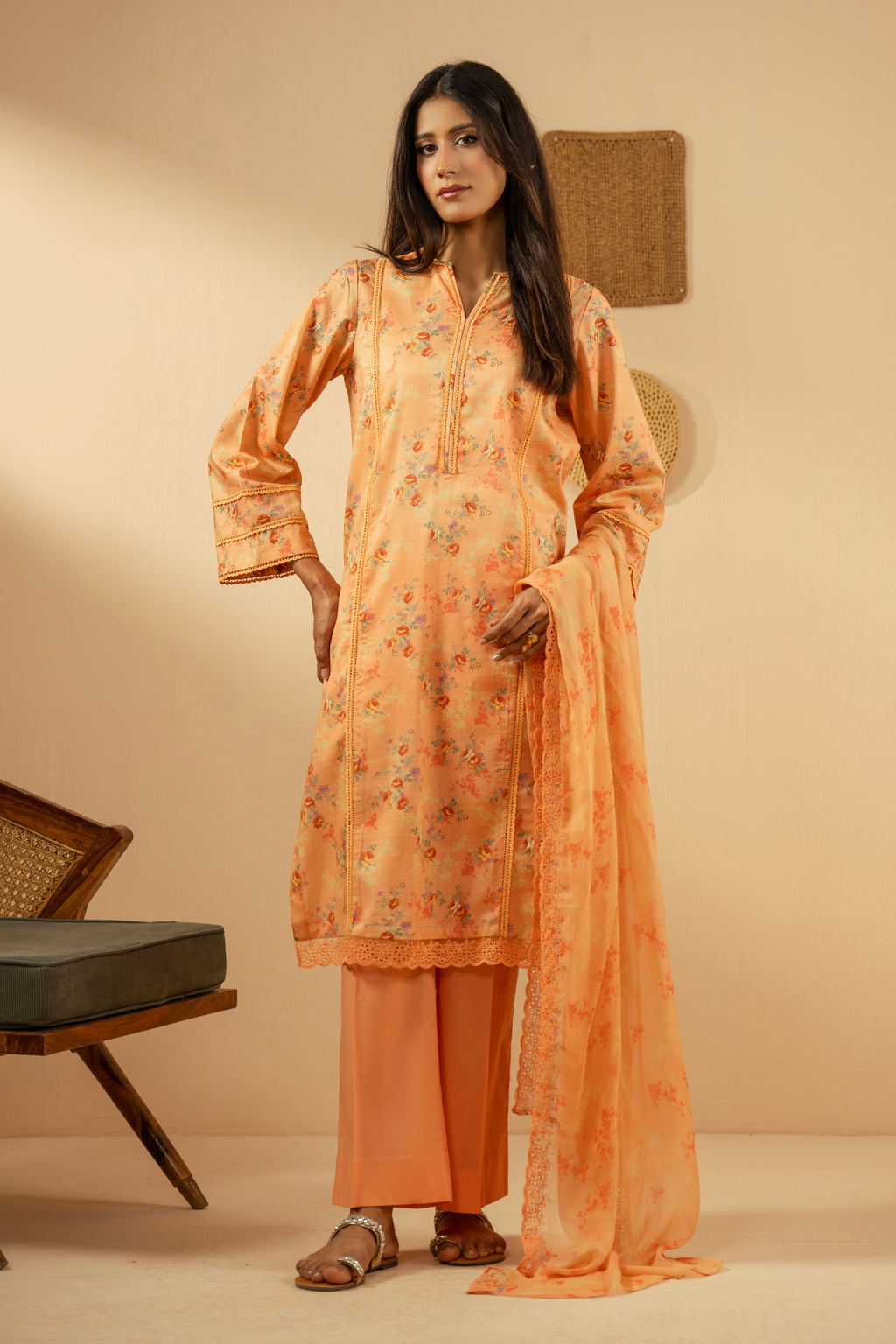 EMBROIDERED LAWN UNSTITCHED 3 PIECE SUIT