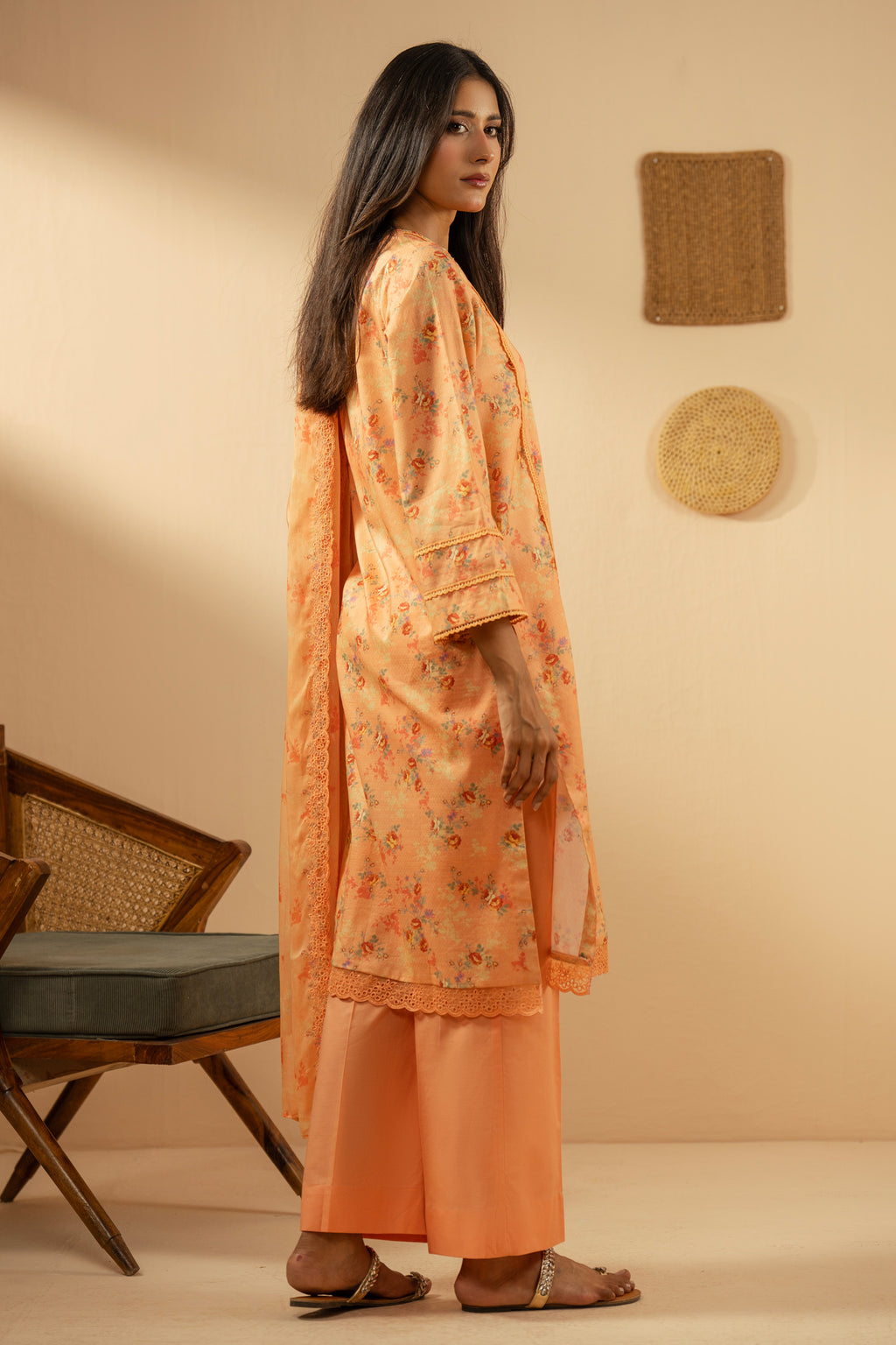 UNSTITCHED EMBROIDERED LAWN SHIRT