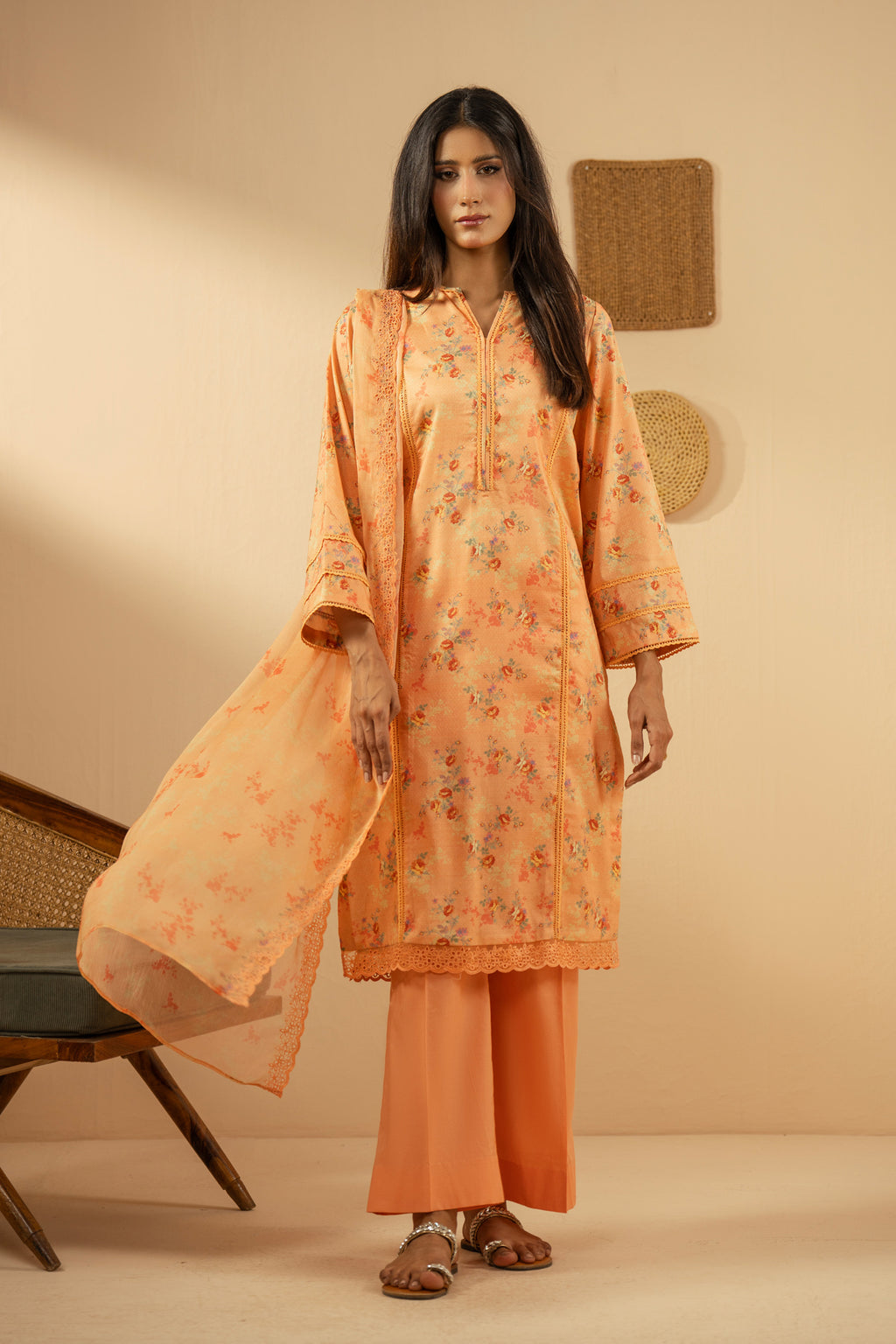 UNSTITCHED EMBROIDERED LAWN SHIRT