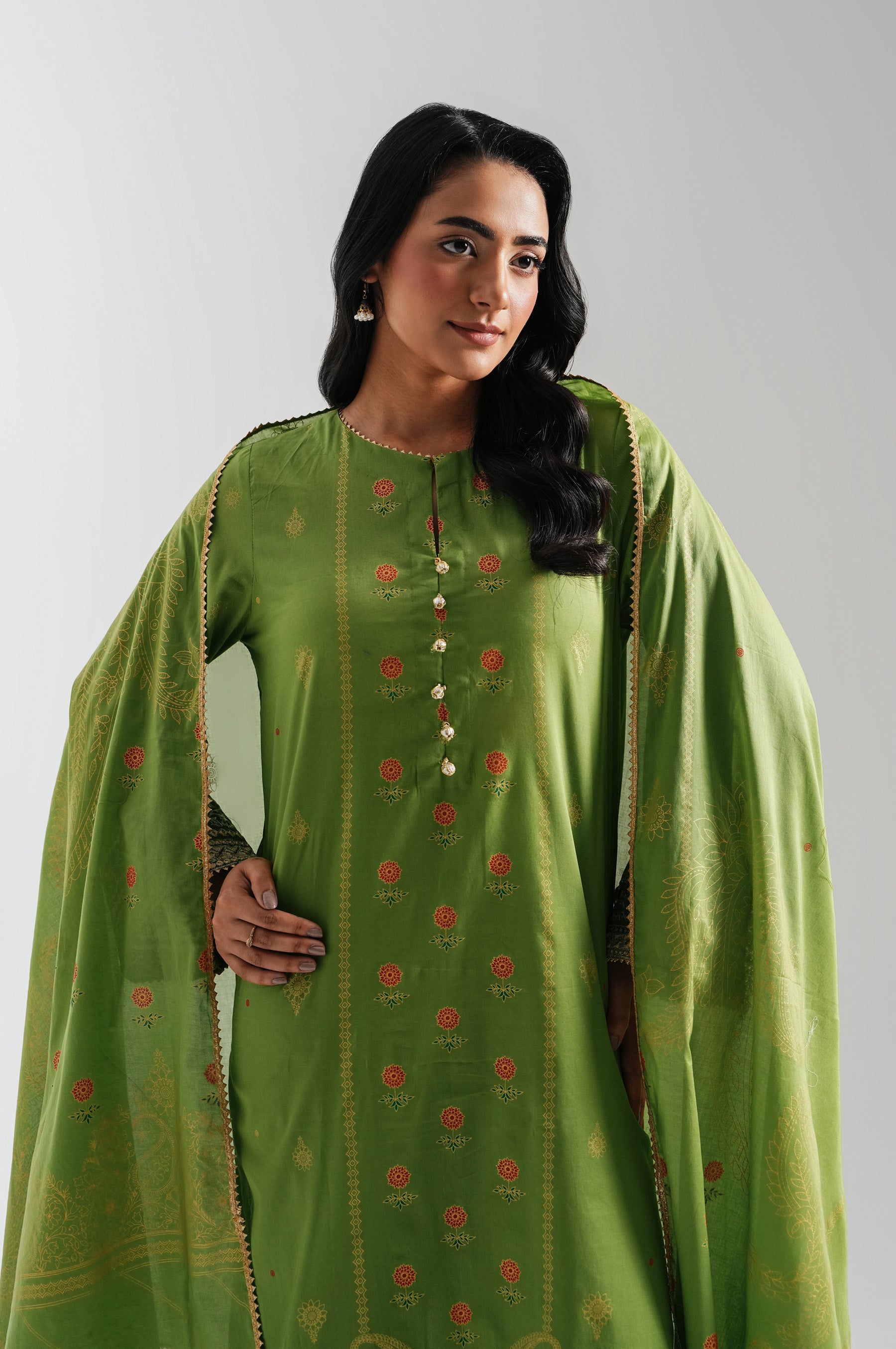 STITCHED EMBROIDERED LAWN SUIT