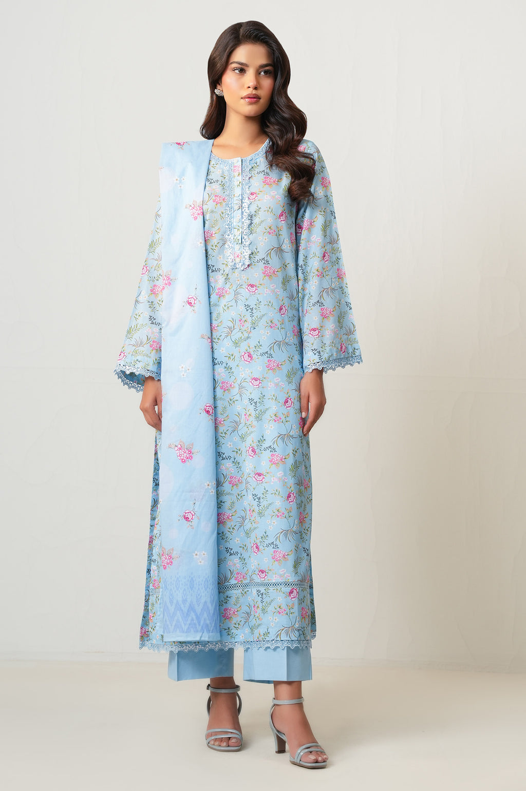 UNSTITCHED PRINTED SUIT