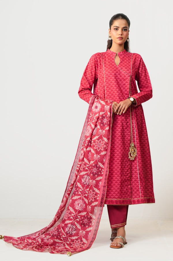 Unstitched 3 Piece Digital Printed Lawn Suit